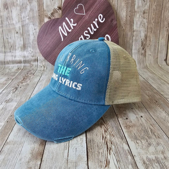 Unisex Adams Hat Blue Beige One Size - Picture 1 of 1